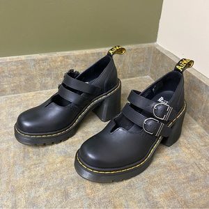 Dr Martens eviee sendal leather heeled shoes